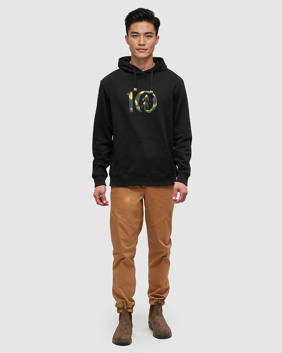 Tentree Men's Boreal Ten Hoodie - Meteorite Black Boreal Ten