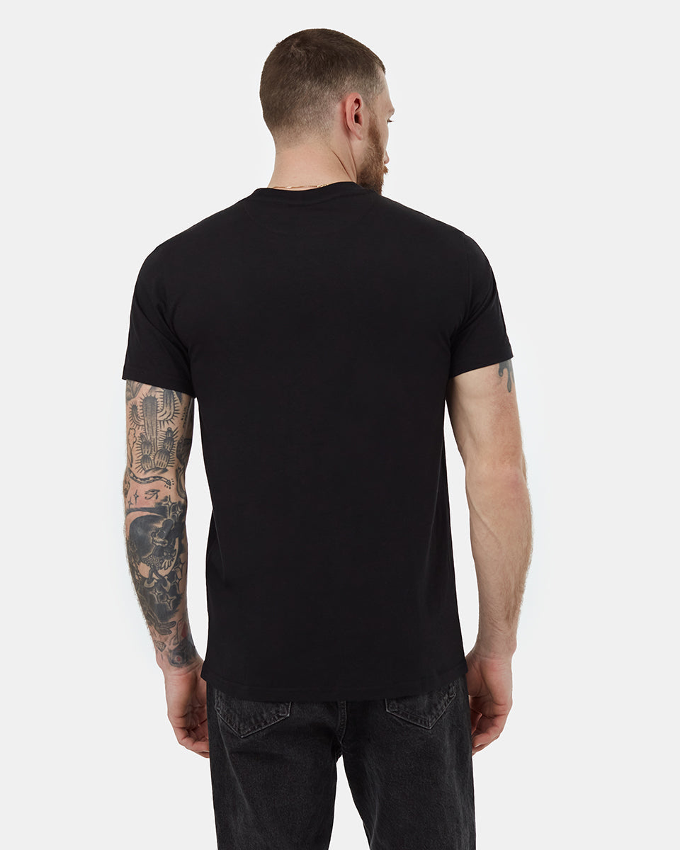 Tentree Men's Camp Tentree T-Shirt - Meteorite Black Oatmeal