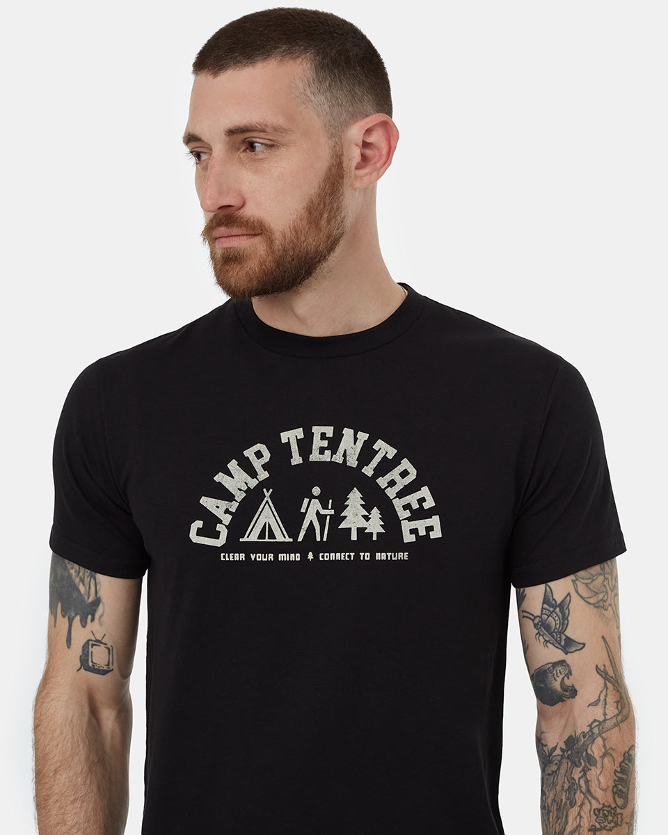 Tentree Men's Camp Tentree T-Shirt - Meteorite Black Oatmeal