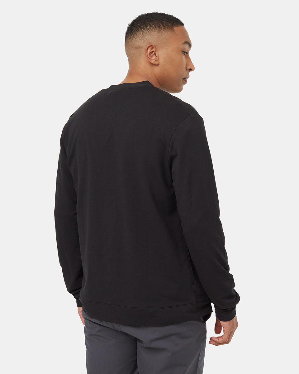 Tentree Men's SoftTerry Light Button Front Cardigan - Meteorite Black