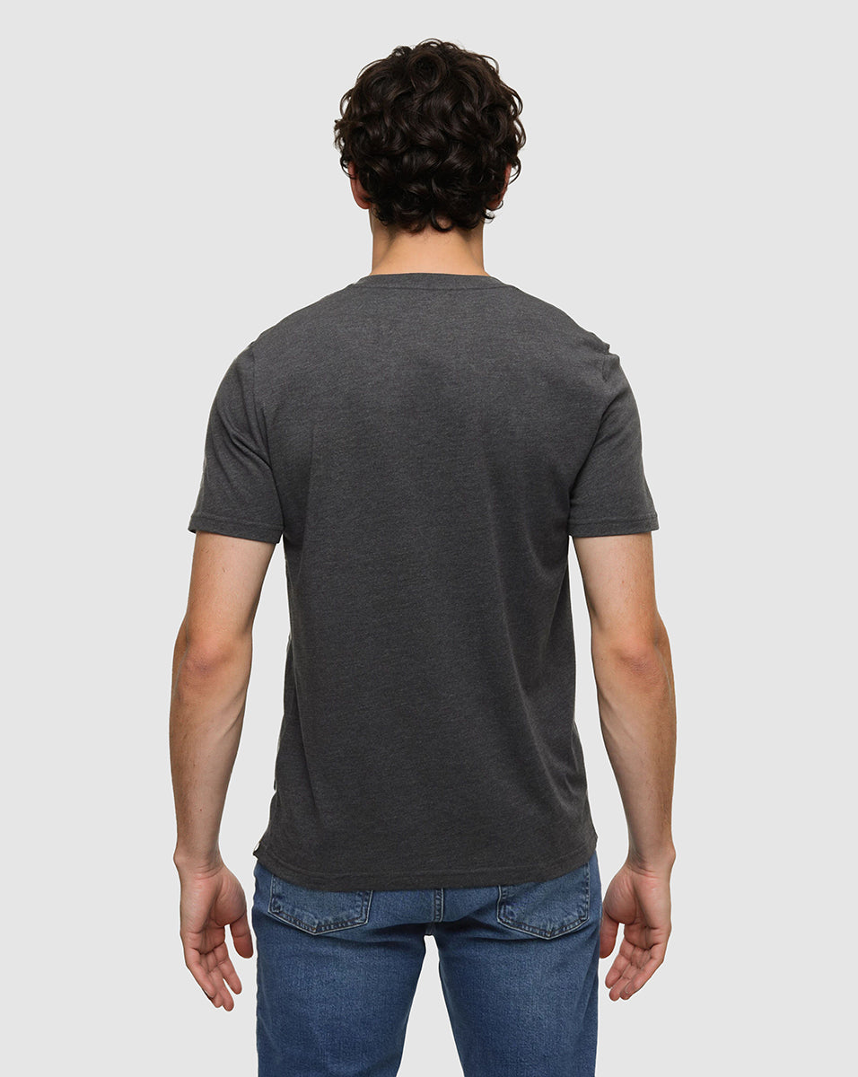 Tentree Men's Soccer Sasquatch T-Shirt - Meteorite Black Heather Soccer