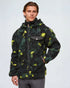 Tentree Men's Sanford Full Zip - Borealis Print Meteorite Black