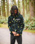 Tentree Men's Sanford Full Zip - Borealis Print Meteorite Black