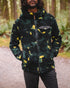 Tentree Men's Sanford Full Zip - Borealis Print Meteorite Black