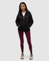 Tentree Women's Boreal Bison Full Zip Hoodie - Meteorite Black Major Brown