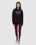 Tentree Women's Maple Crew - Meteorite Black Crimson