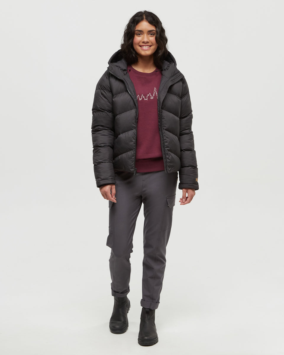 Tentree Women's Harwood Puffer - Meteorite Black