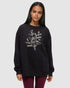 Tentree Women's Autumn Flora Crew - Meteorite Black Pale Oak