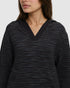 Tentree Women's Shore Hoodie - Meteorite Black Flash Stripe