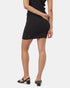 Tentree Women's Rib Knit Mini Skirt - Meteorite Black