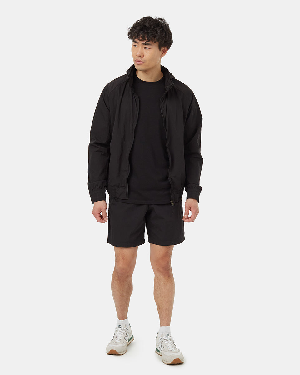 Tentree Men's Nylon Track Jacket - Meteorite Black