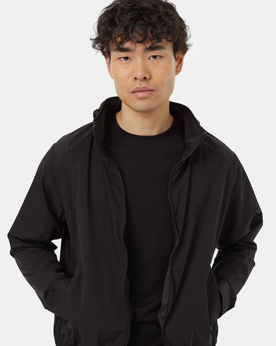 Tentree Men's Nylon Track Jacket - Meteorite Black