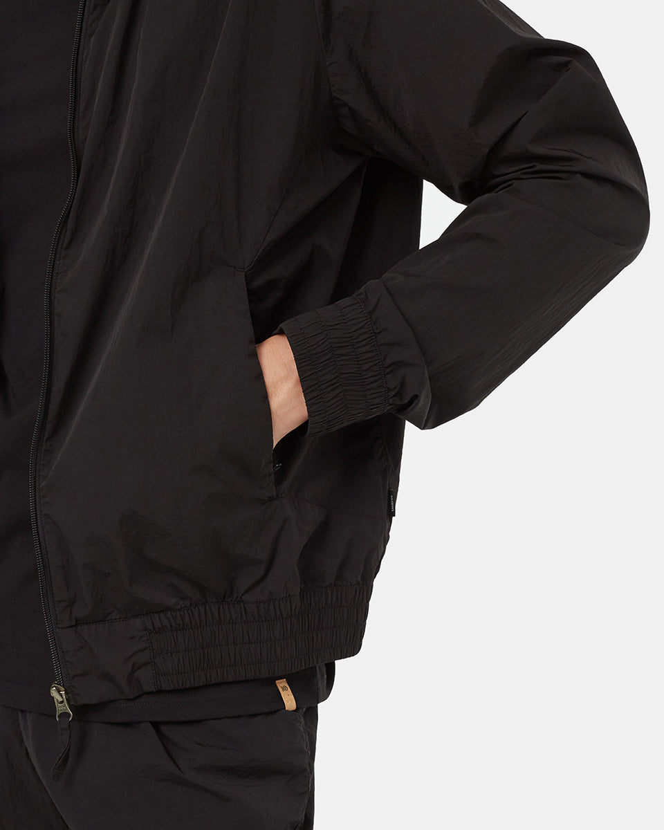 Tentree Men's Nylon Track Jacket - Meteorite Black