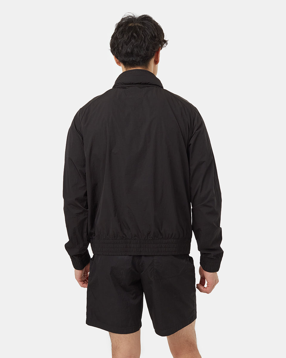 Tentree Men's Nylon Track Jacket - Meteorite Black