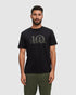 Tentree Men's Lake Life Logo T-Shirt - Meteorite Black Deep Olive