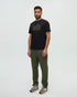 Tentree Men's Lake Life Logo T-Shirt - Meteorite Black Deep Olive