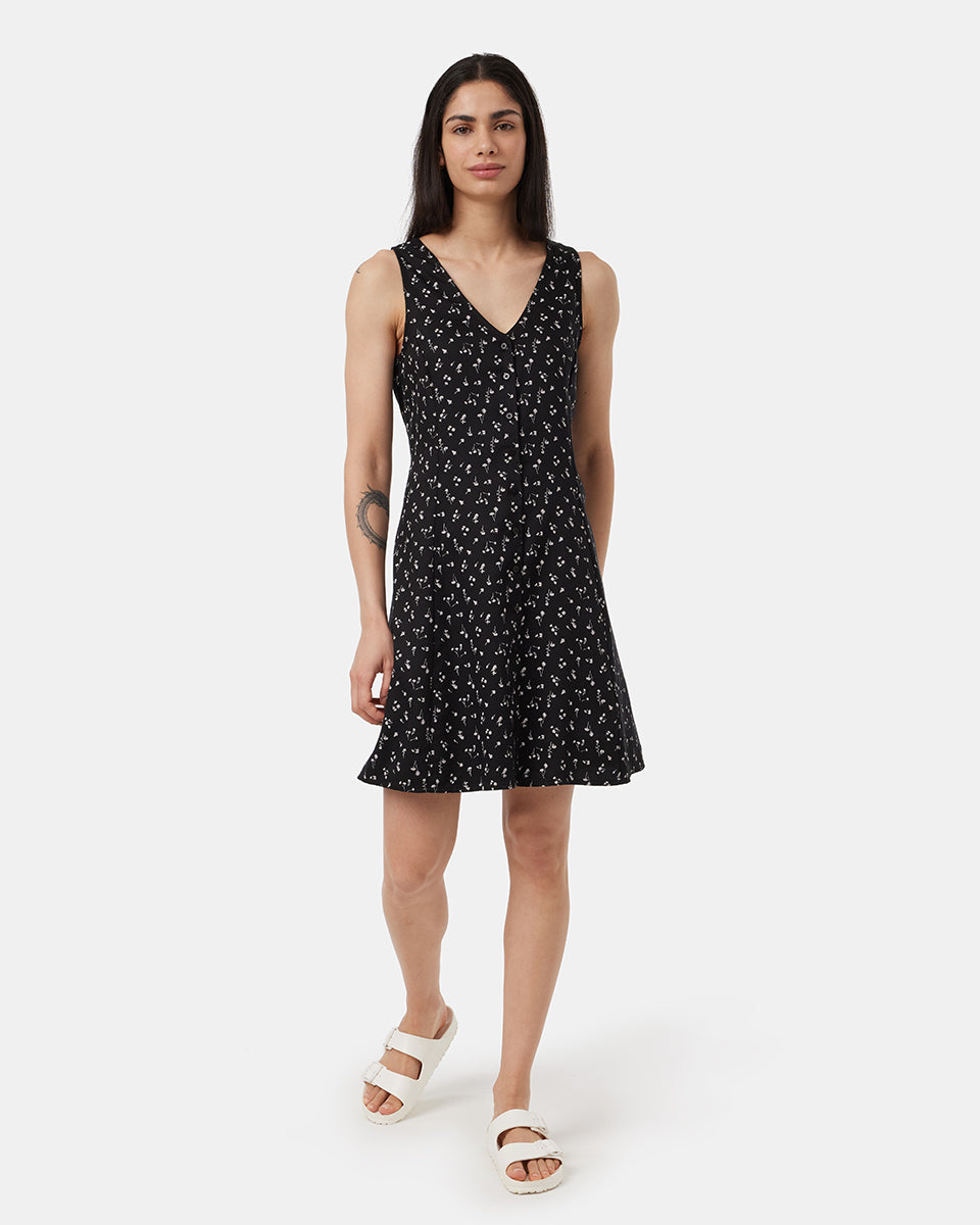 Tentree Women's Cami Dress - Meteorite Black Wildflower