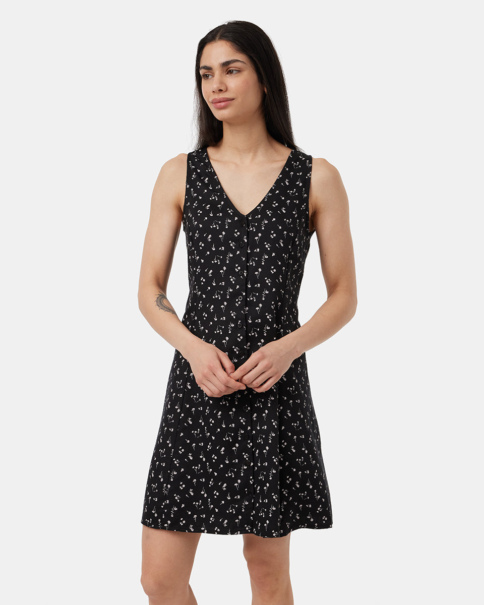 Tentree Women's Cami Dress - Meteorite Black Wildflower