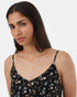 Tentree Women's EcoWoven Crepe Cami - Meteorite Black Blossom