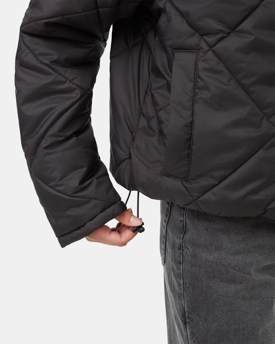 Tentree Women's Cloud Shell Short Puffer - Meteorite Black