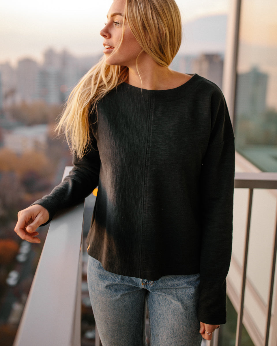 Tentree Clay Longsleeve - Meteorite Black