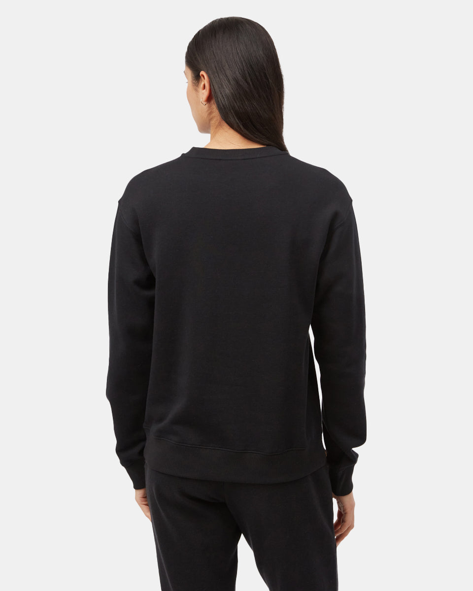 Tentree TreeFleece Golden Spruce Crew - Meteorite Black