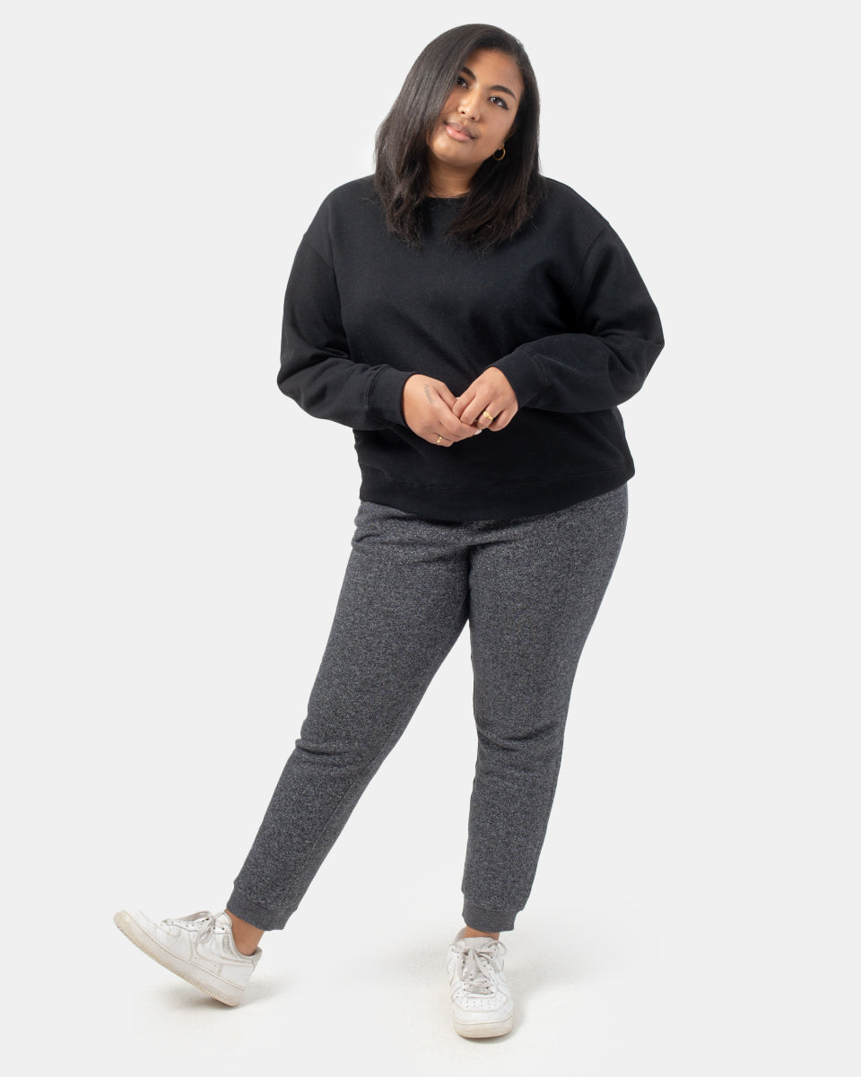 Tentree TreeFleece Crew - Meteorite Black