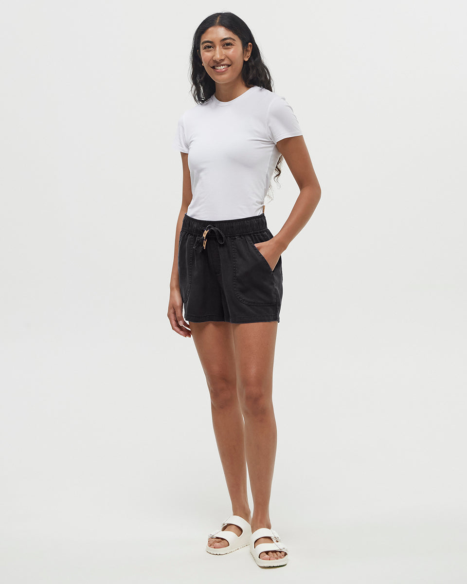Tentree Women's Tencel Instow Short - Meteorite Black