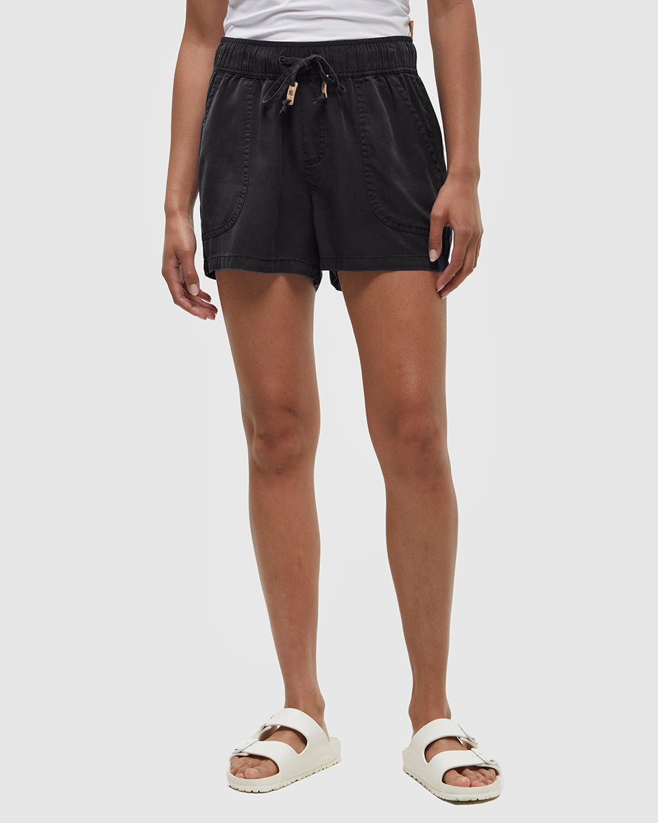 Tentree Women's Tencel Instow Short - Meteorite Black
