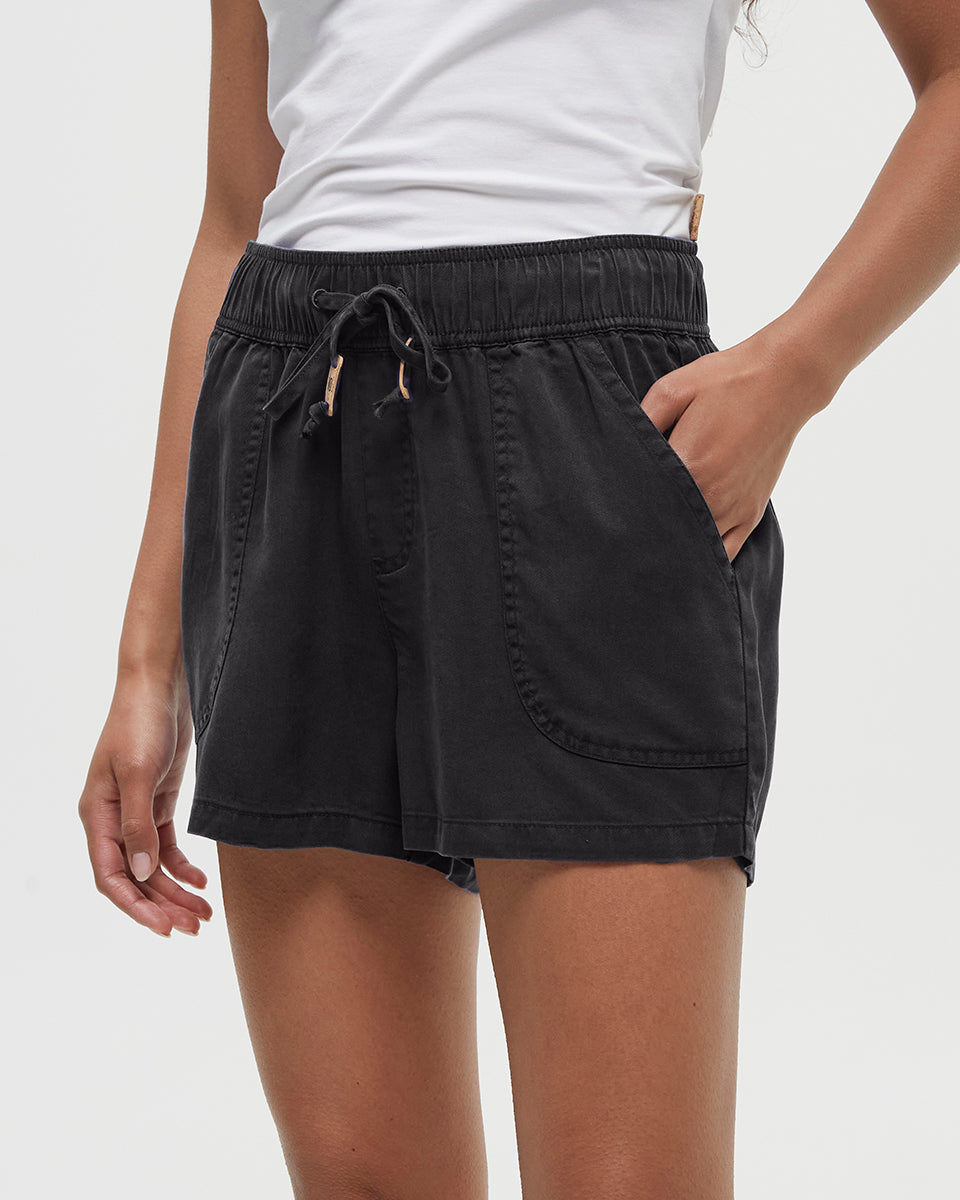 Tentree Women's Tencel Instow Short - Meteorite Black