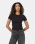 Tentree Women's Fitted Rib T-Shirt - Meteorite Black