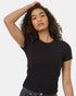 Tentree Women's Fitted Rib T-Shirt - Meteorite Black