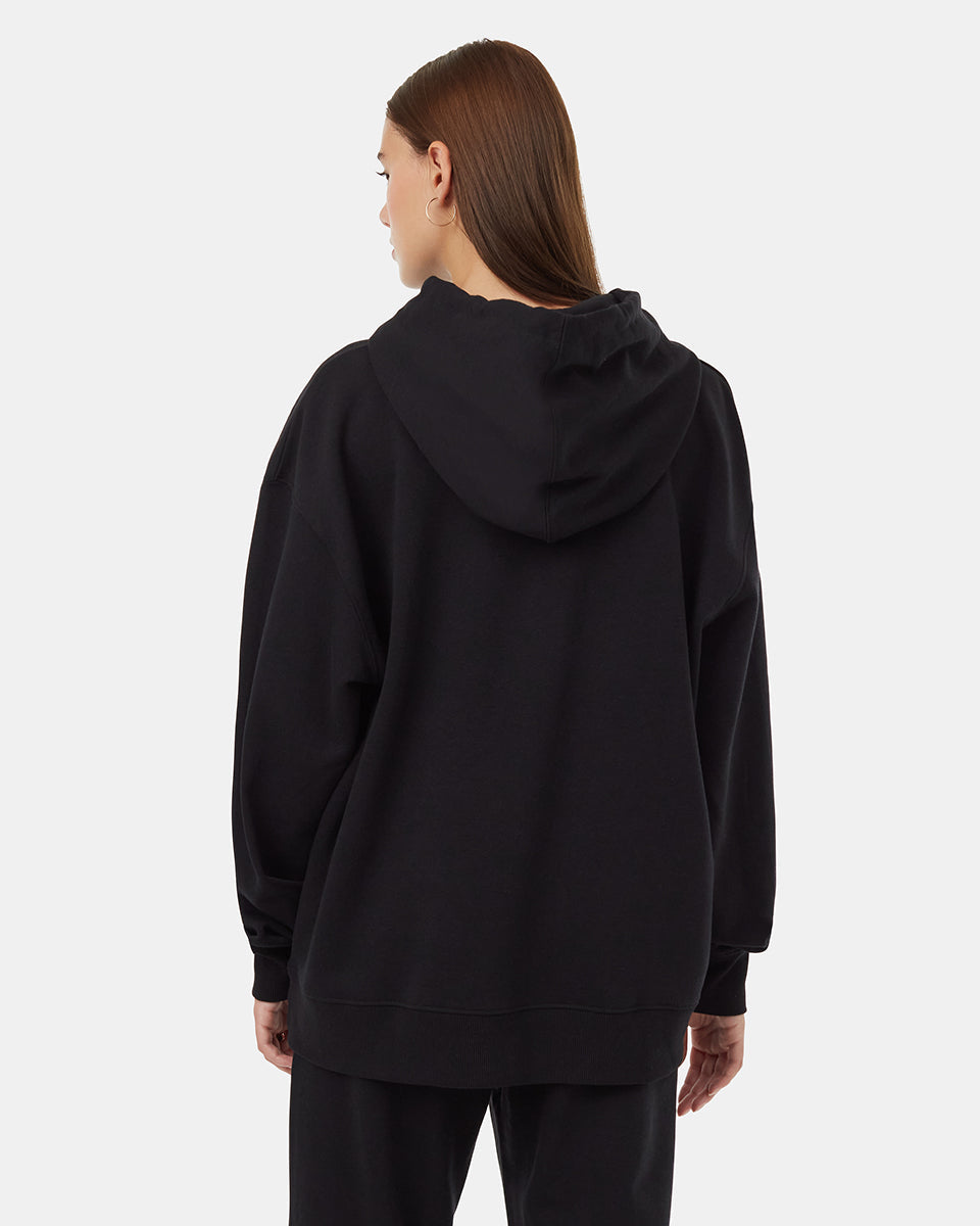Tentree Women's TreeFleece Oversized Hoodie - Meteorite Black