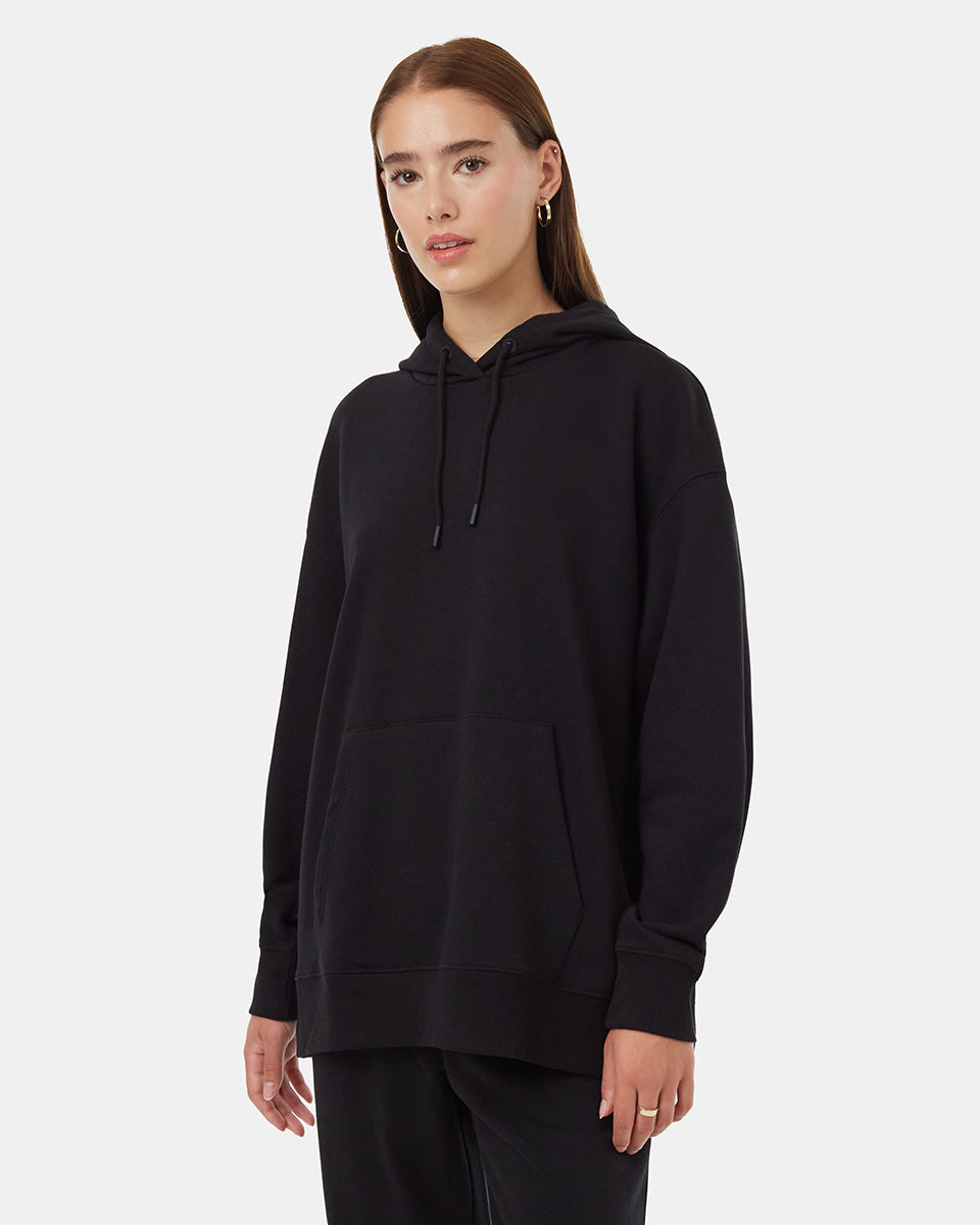 Tentree Women's TreeFleece Oversized Hoodie - Meteorite Black