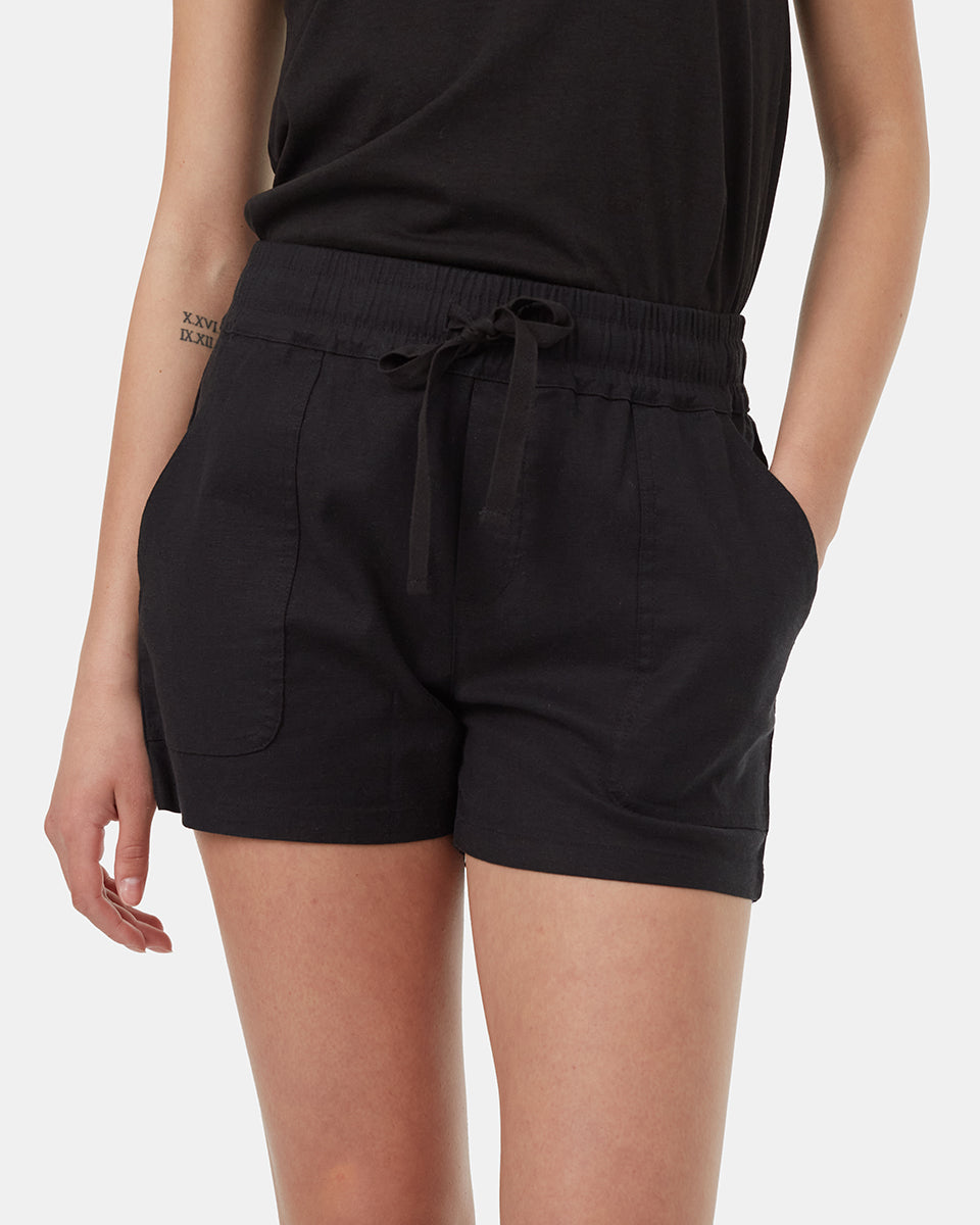 Tentree Hemp Stretch Instow Short - Meteorite Black