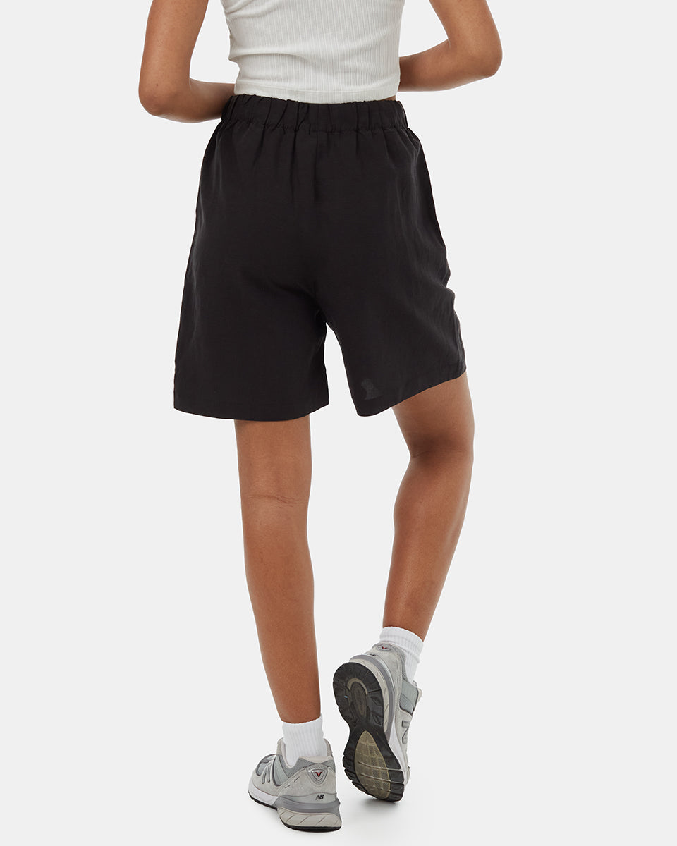 Tentree Women's TreeLinen City Short - Meteorite Black