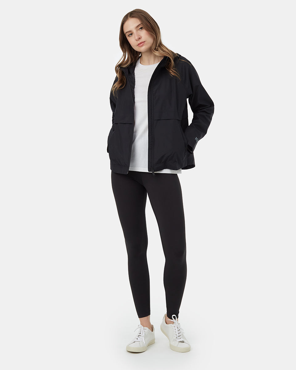 Tentree Women's Nimbus Short Rain Jacket - Meteorite Black