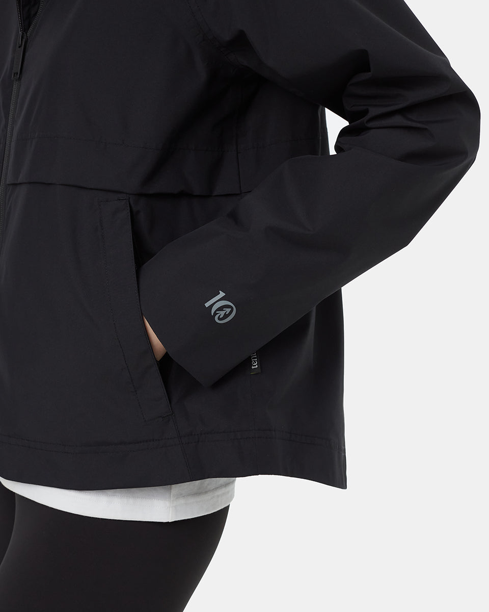 Tentree Women's Nimbus Short Rain Jacket - Meteorite Black