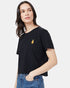 Tentree Golden Spruce Crop T-Shirt - Meteorite Black