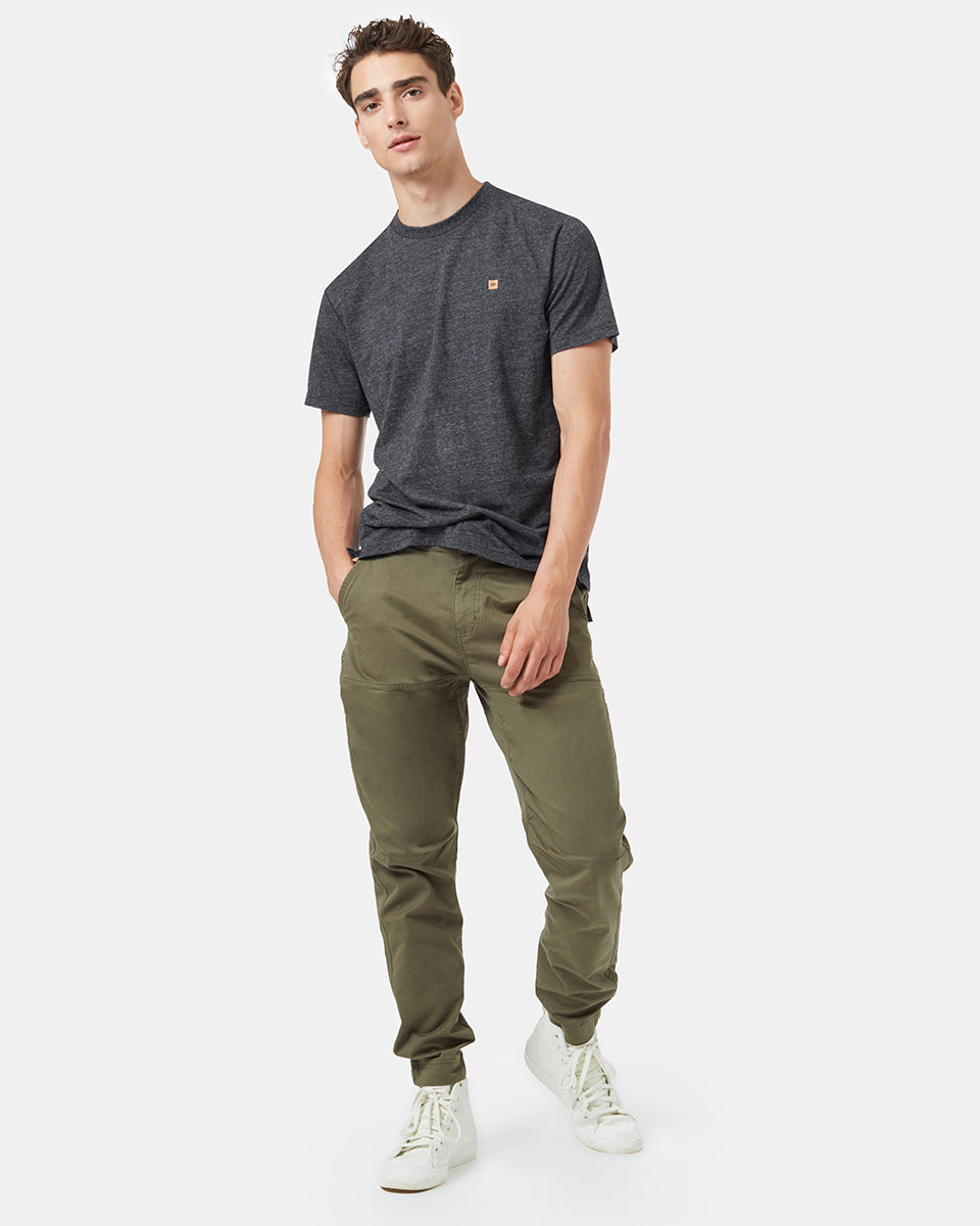 Tentree Hemp Step Hem T-Shirt - Meteorite Black