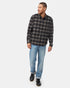 Tentree Forest Flannel Shirt - Meteorite Black Granite Grey Zinc