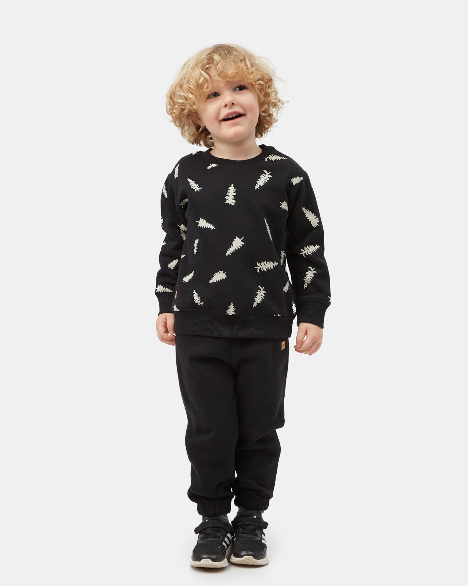 Tentree Kids Treefleece Spruce Crew - Meteorite Black