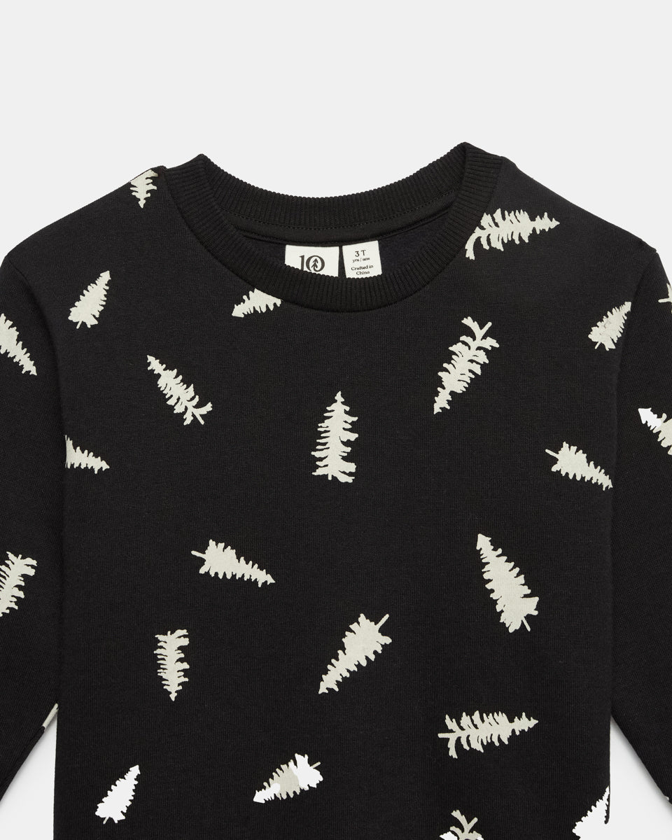 Tentree Kids Treefleece Spruce Crew - Meteorite Black