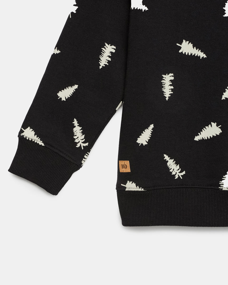 Tentree Kids Treefleece Spruce Crew - Meteorite Black