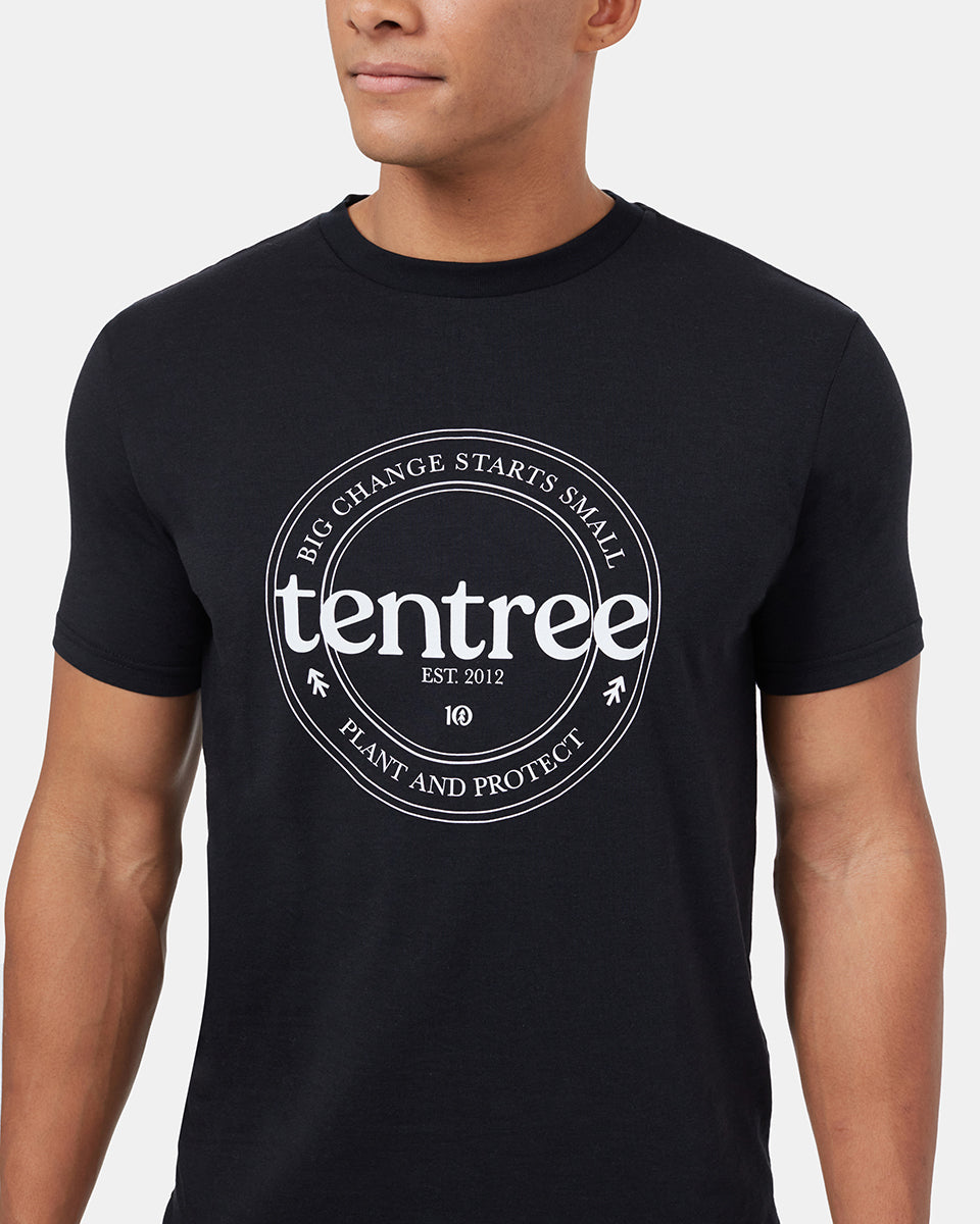 tentree Crest T-Shirt - Meteorite Black