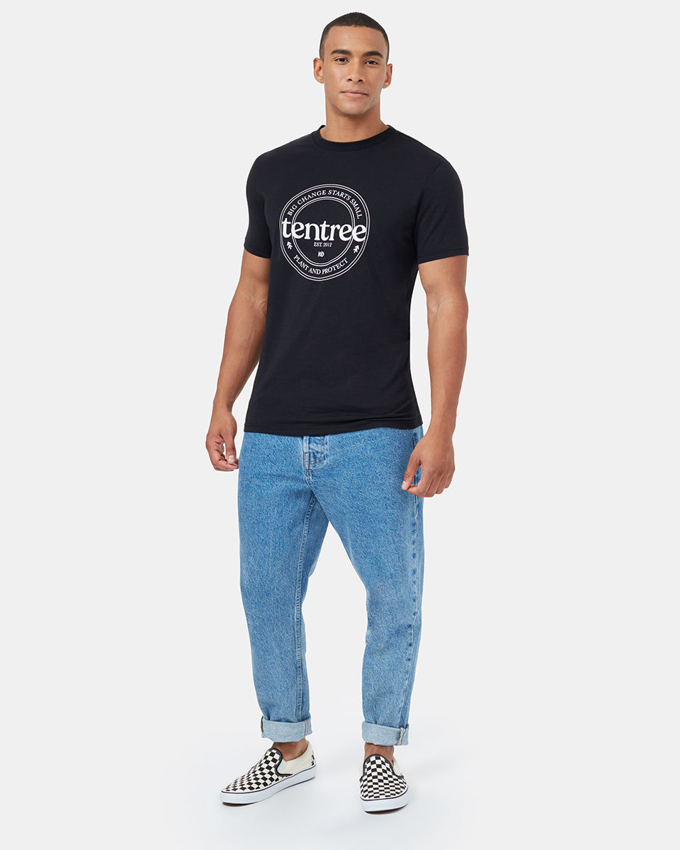 tentree Crest T-Shirt - Meteorite Black