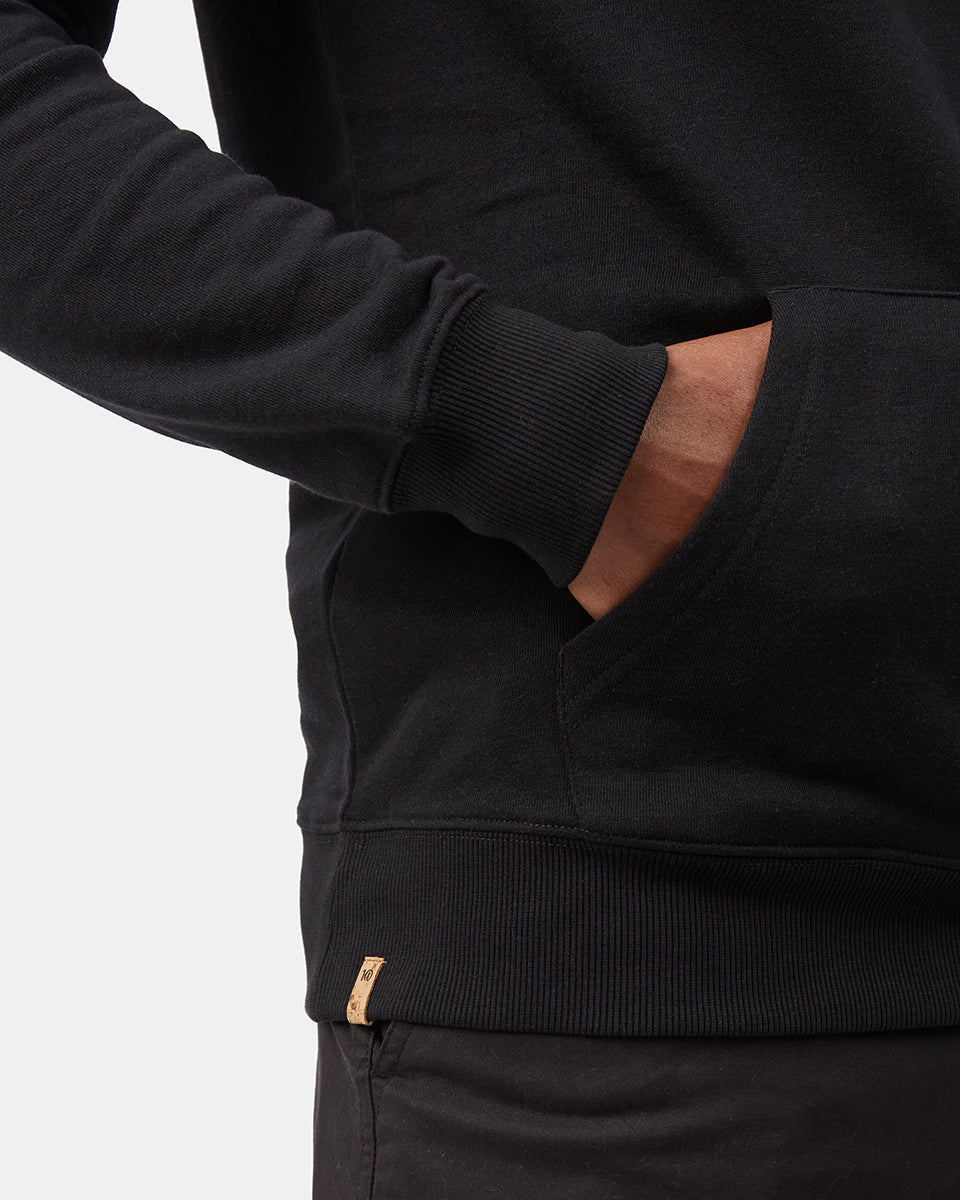 Tentree Mushroom Embroidery Hoodie - Meteorite Black