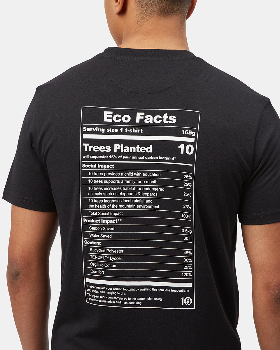 Tentree Eco Facts T-Shirt - Meteorite Black