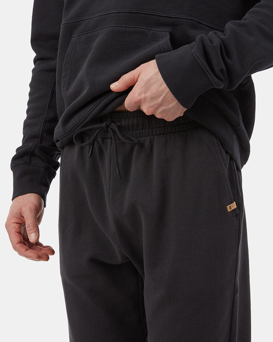 Tentree Organic French Terry Sweatpant - Meteorite Black
