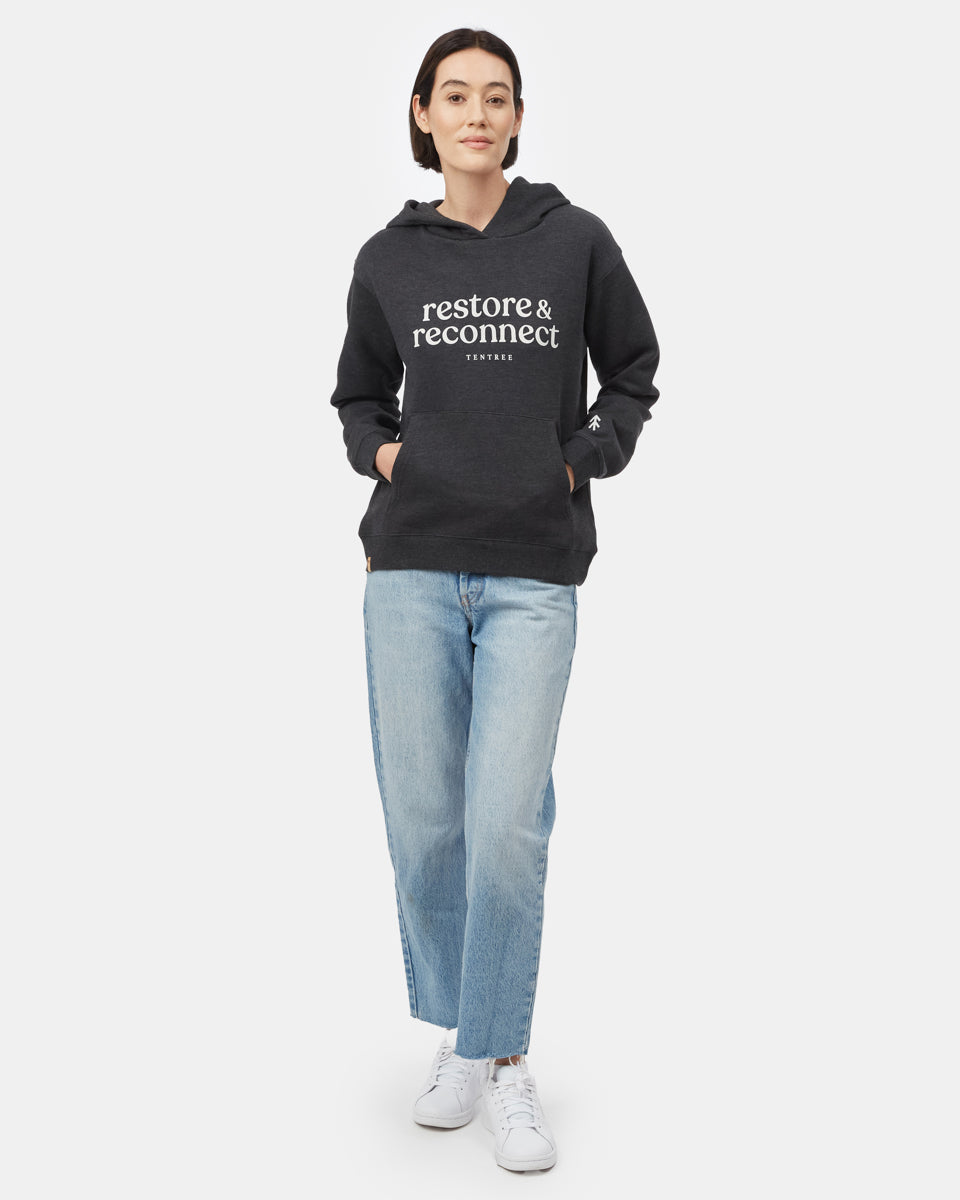 Tentree Women's Restore & Reconnect Hoodie - Meteorite Black Heather
